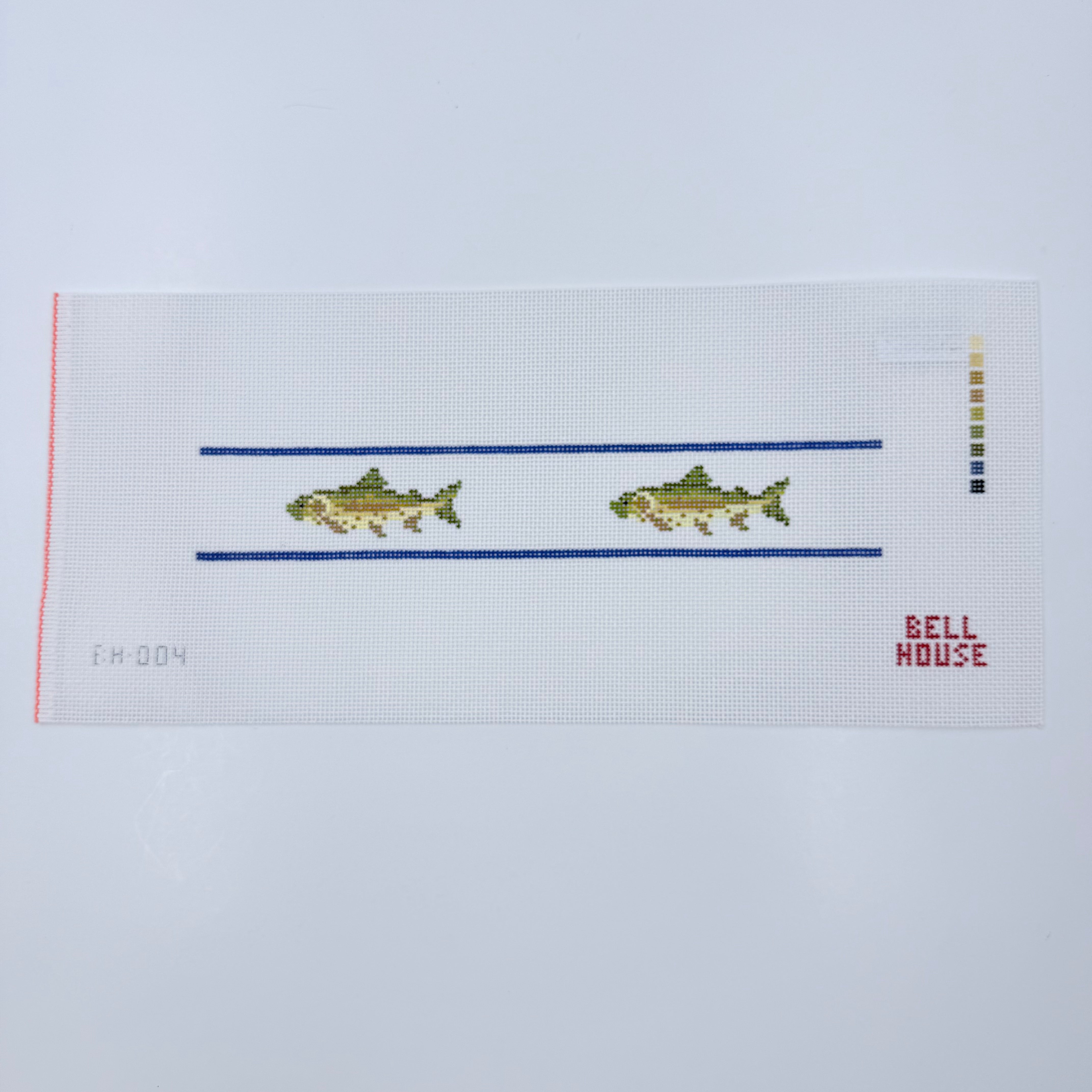 Rainbow Trout Key Fob Canvas - KC Needlepoint