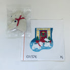 Front Door Westie Mini Sock Canvas - KC Needlepoint