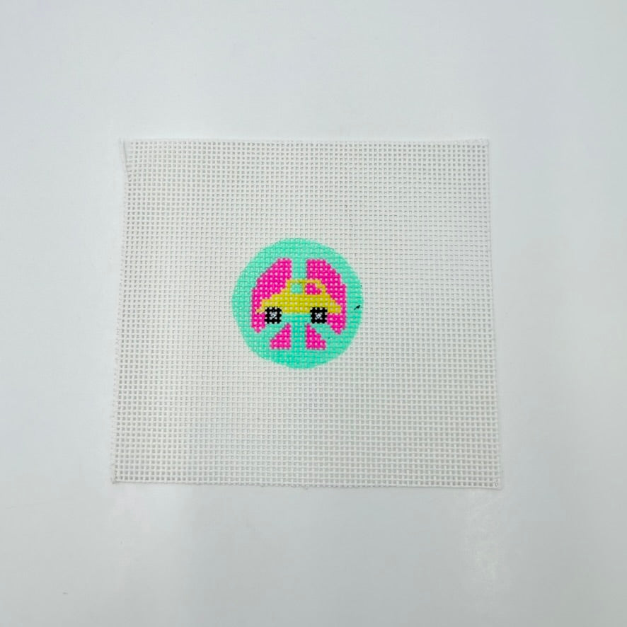 Taxi Key Fob Insert Canvas - KC Needlepoint