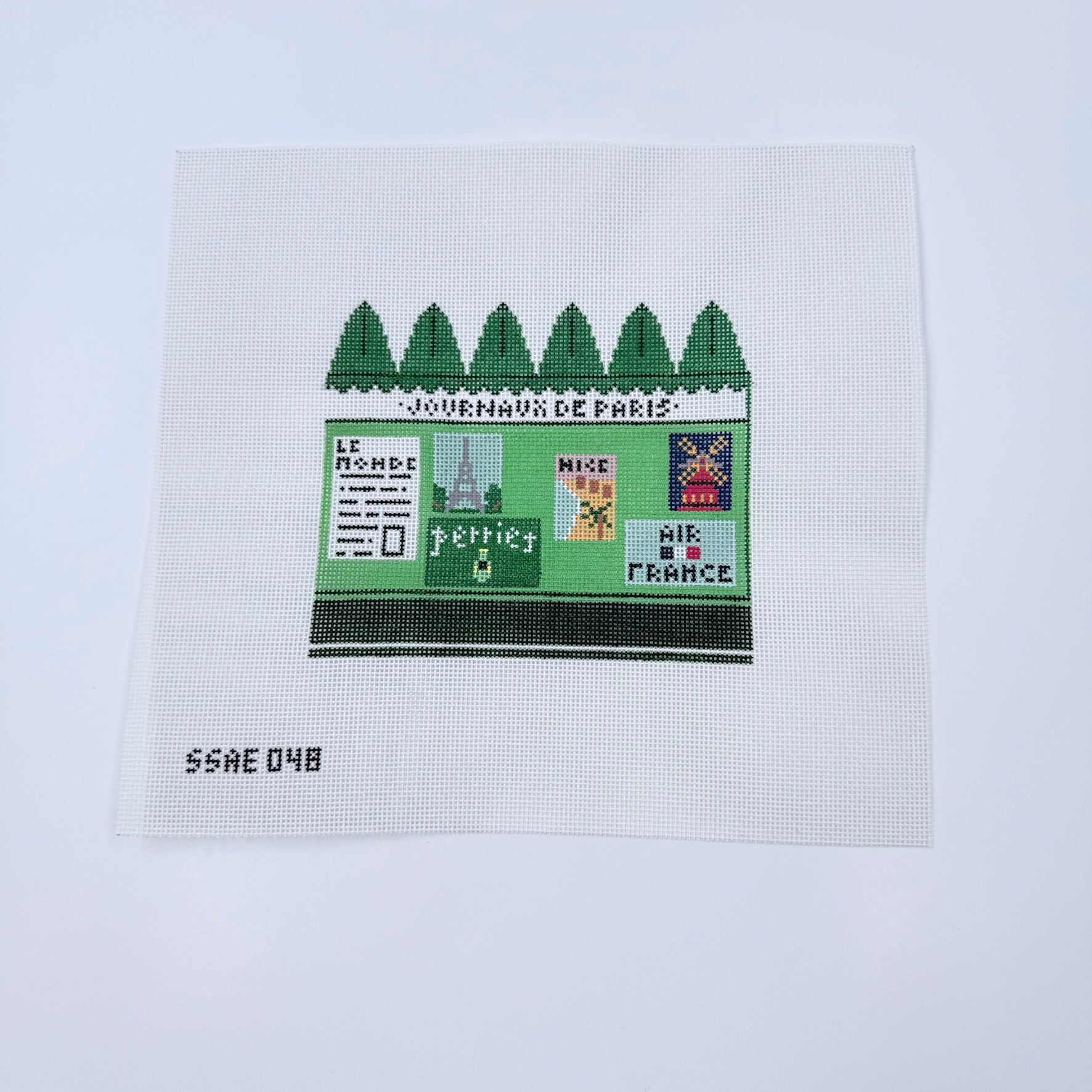 3D Journaux de Paris Needlepoint Canvas - KC Needlepoint