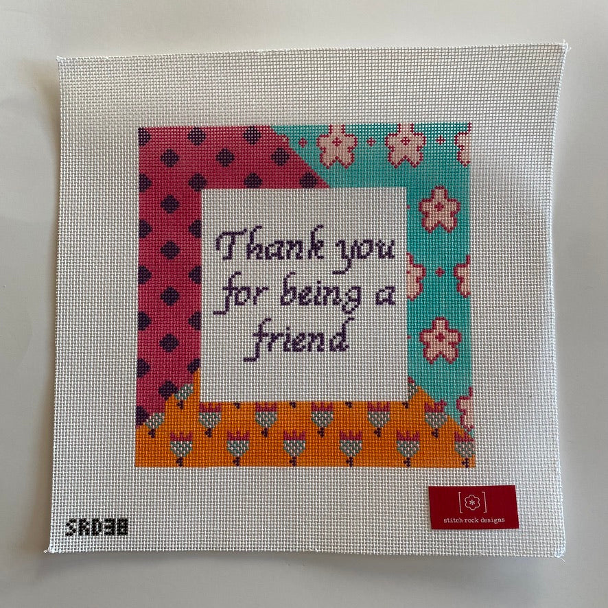 Thank You For Being a Friend Canvas - KC Needlepoint