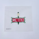 Metro Station Sign Canvas - KC Needlepoint