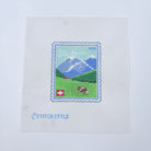Swiss Alps Stamp Needlepoint Canvas - KC Needlepoint