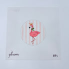 Flamingo Round Canvas - KC Needlepoint
