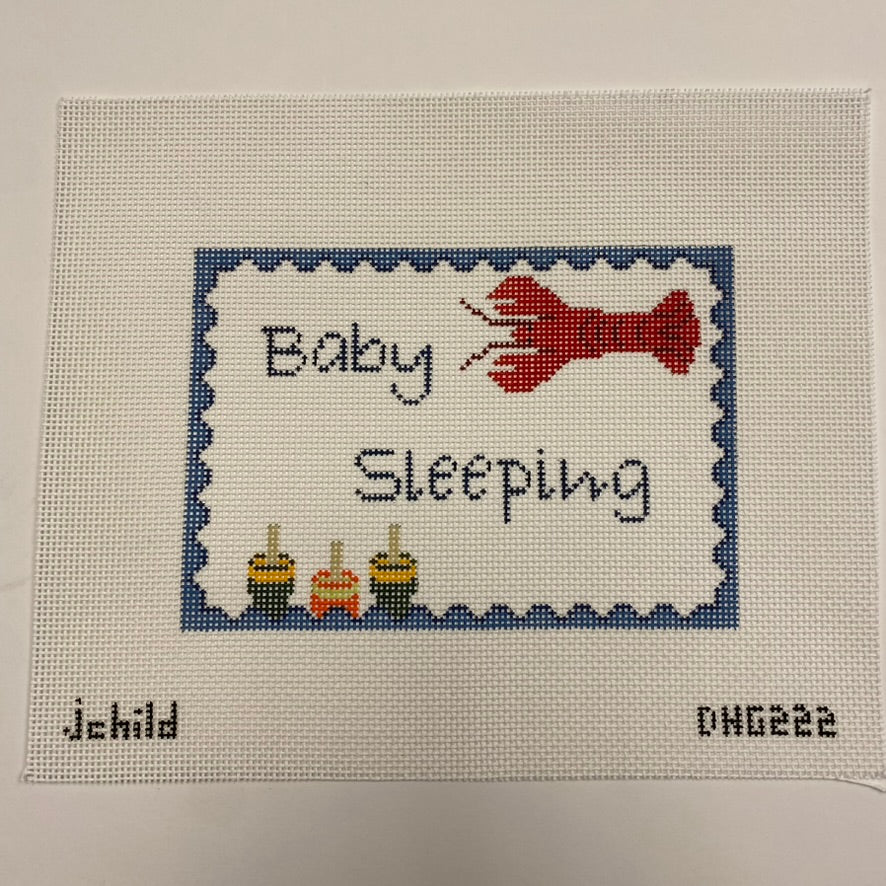 Lobster Baby Sleeping Canvas - KC Needlepoint