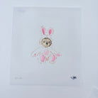 Bunny Bear Pink Canvas - KC Needlepoint