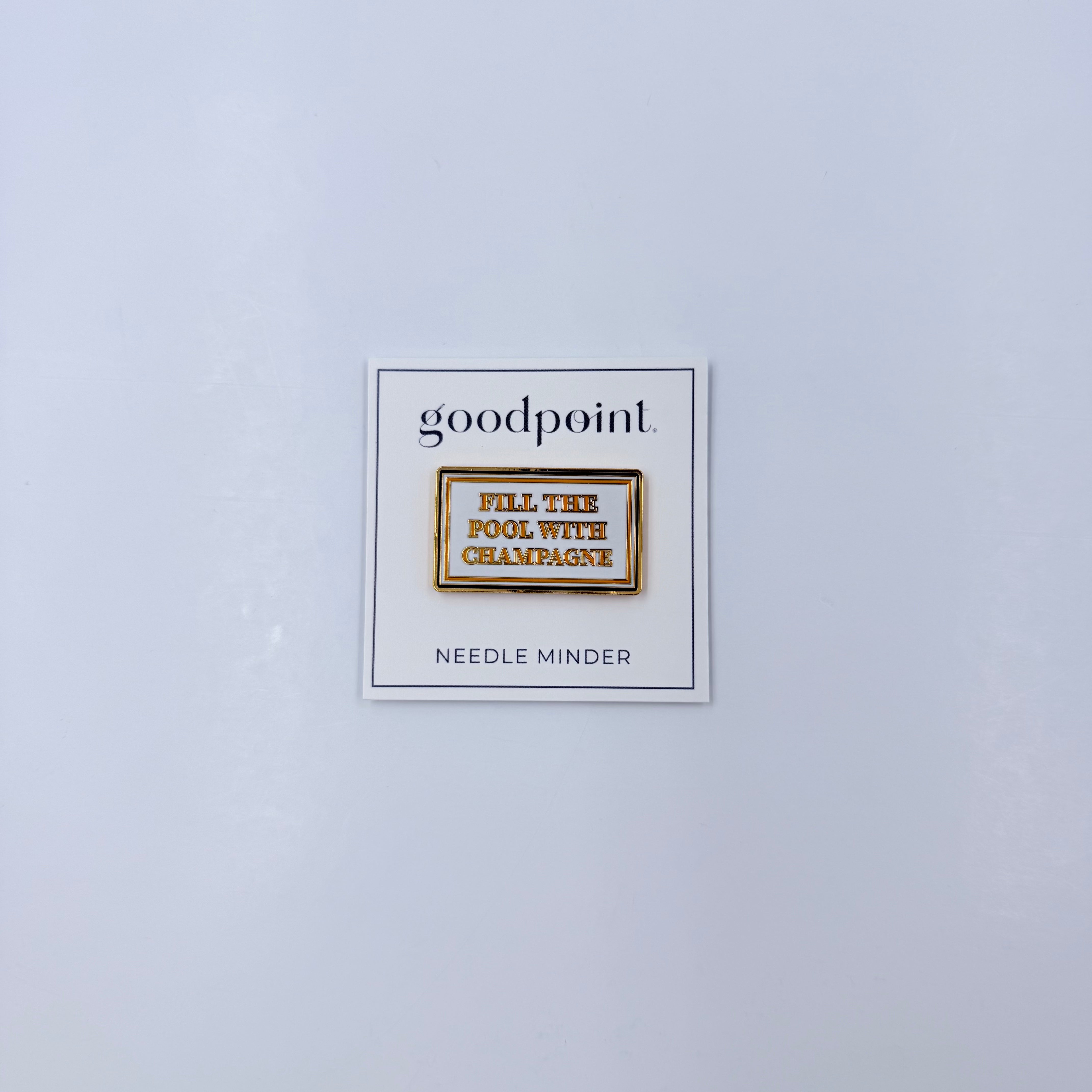 Fill the Pool with Champagne Needle Minder - KC Needlepoint