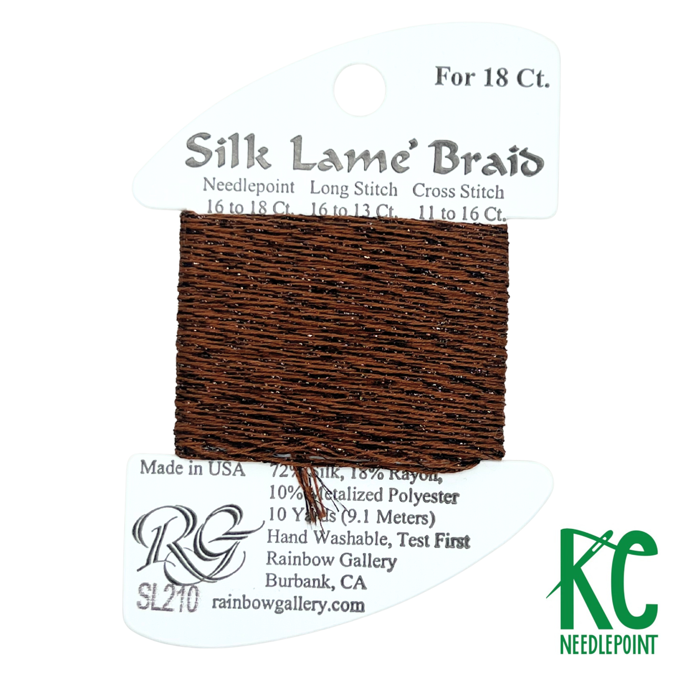 Silk Lamé Braid SL210 Cappuccino - KC Needlepoint