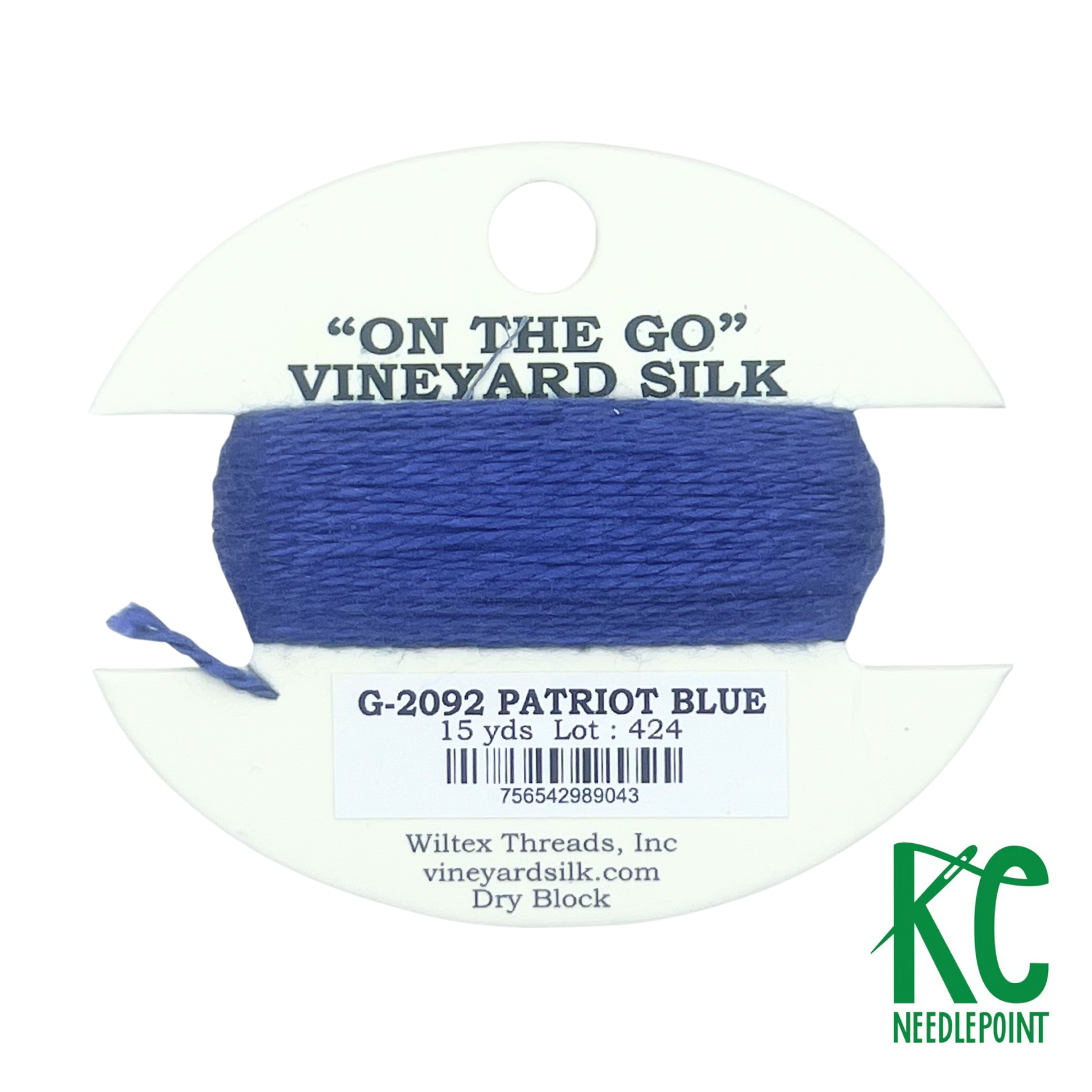 Vineyard Silk Card G2092 Patriot Blue - KC Needlepoint
