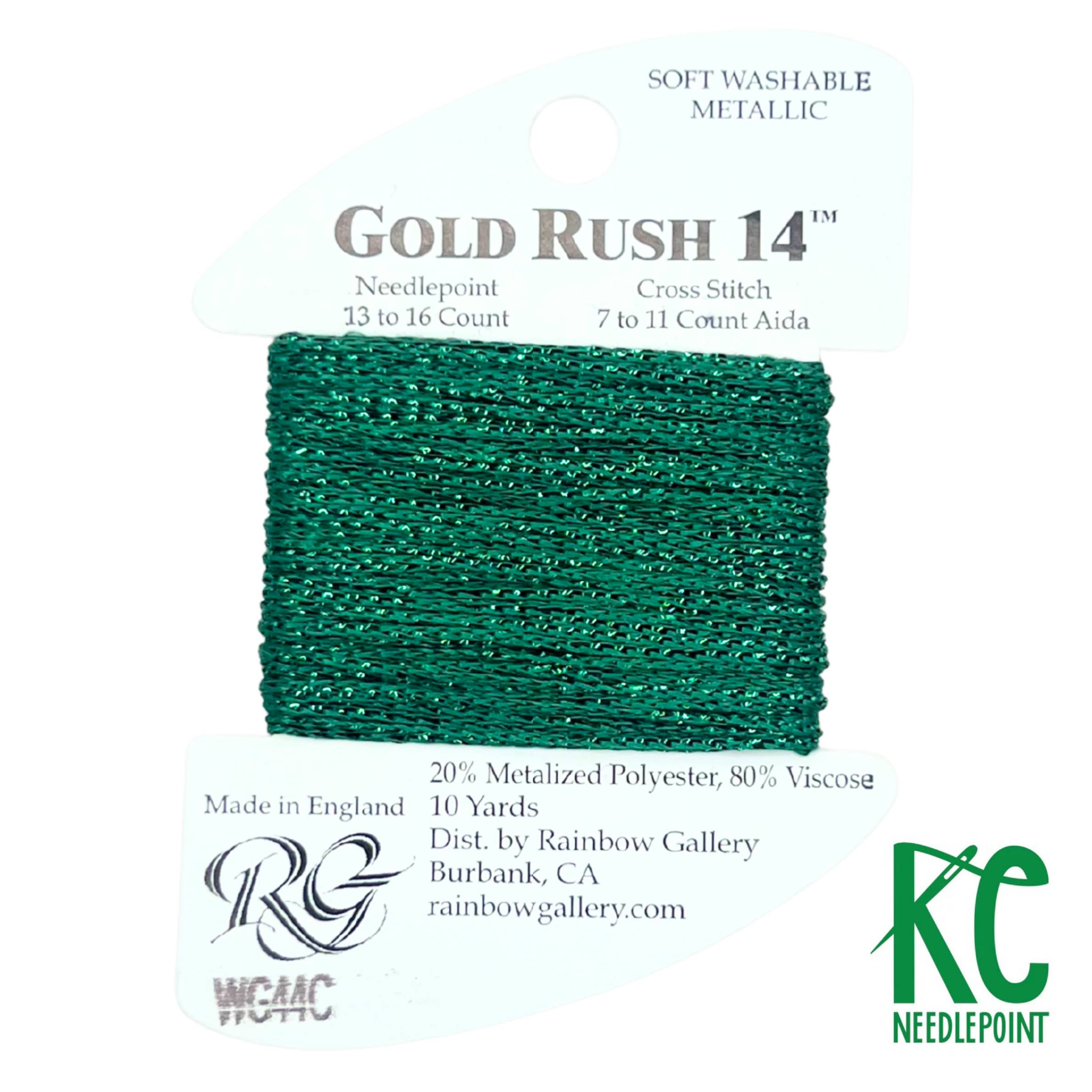 Gold Rush 14 WG44C Forest Green - KC Needlepoint