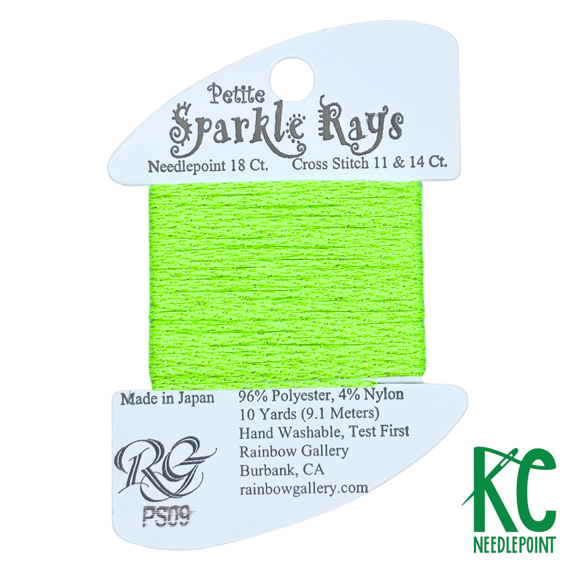 Petite Sparkle Rays PS09 Apple Green - KC Needlepoint