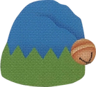Elf Hat Blue and Green Canvas - KC Needlepoint