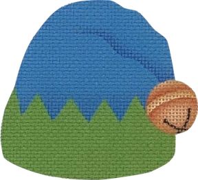 Elf Hat Blue and Green Canvas - KC Needlepoint