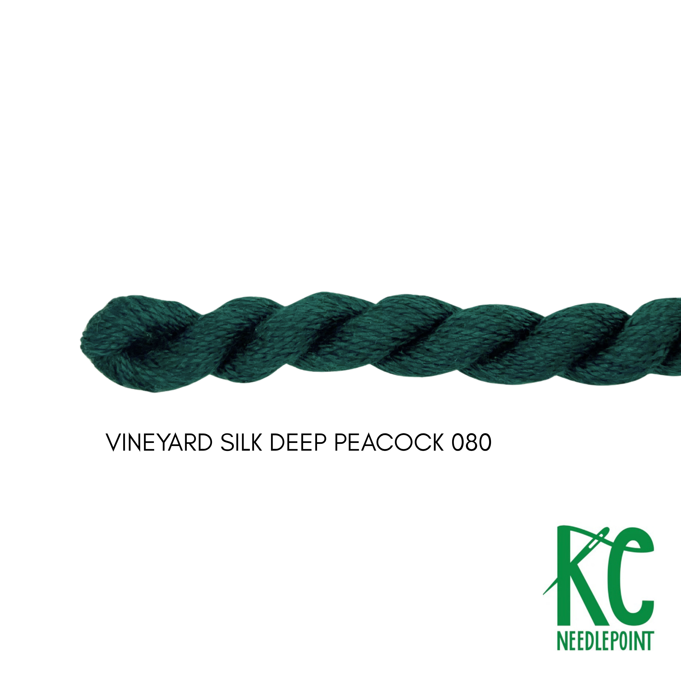 Vineyard Silk Skein C080 Deep Peacock - KC Needlepoint