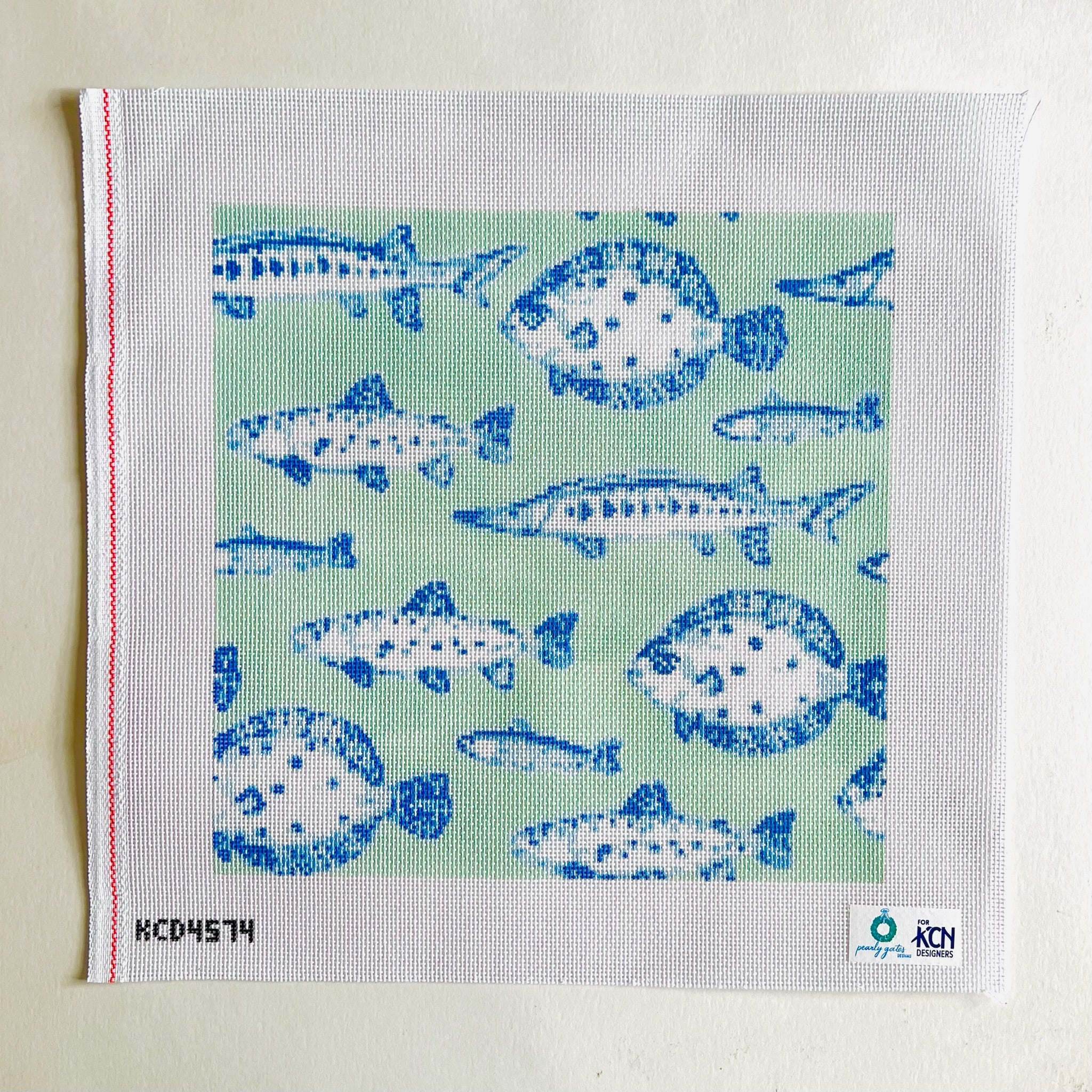 Fish Pillow Canvas - KC Needlepoint