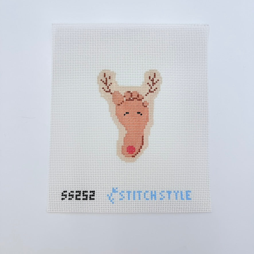 Rudolph Footprint Needlepoint Canvas - KC Needlepoint