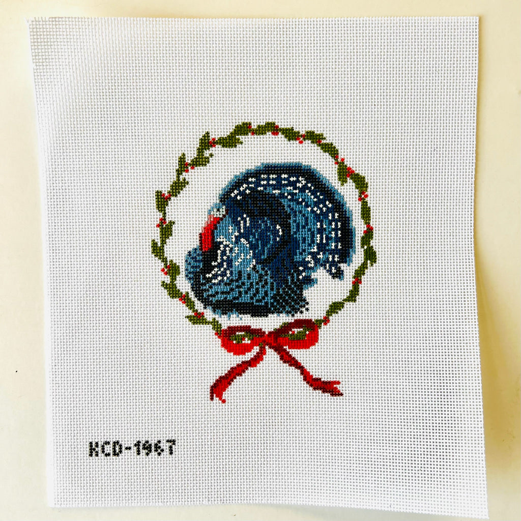 Blue Ribbon Turkey Canvas - KC Needlepoint
