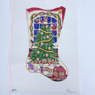 Christmas Magic Pink Stocking Canvas - KC Needlepoint