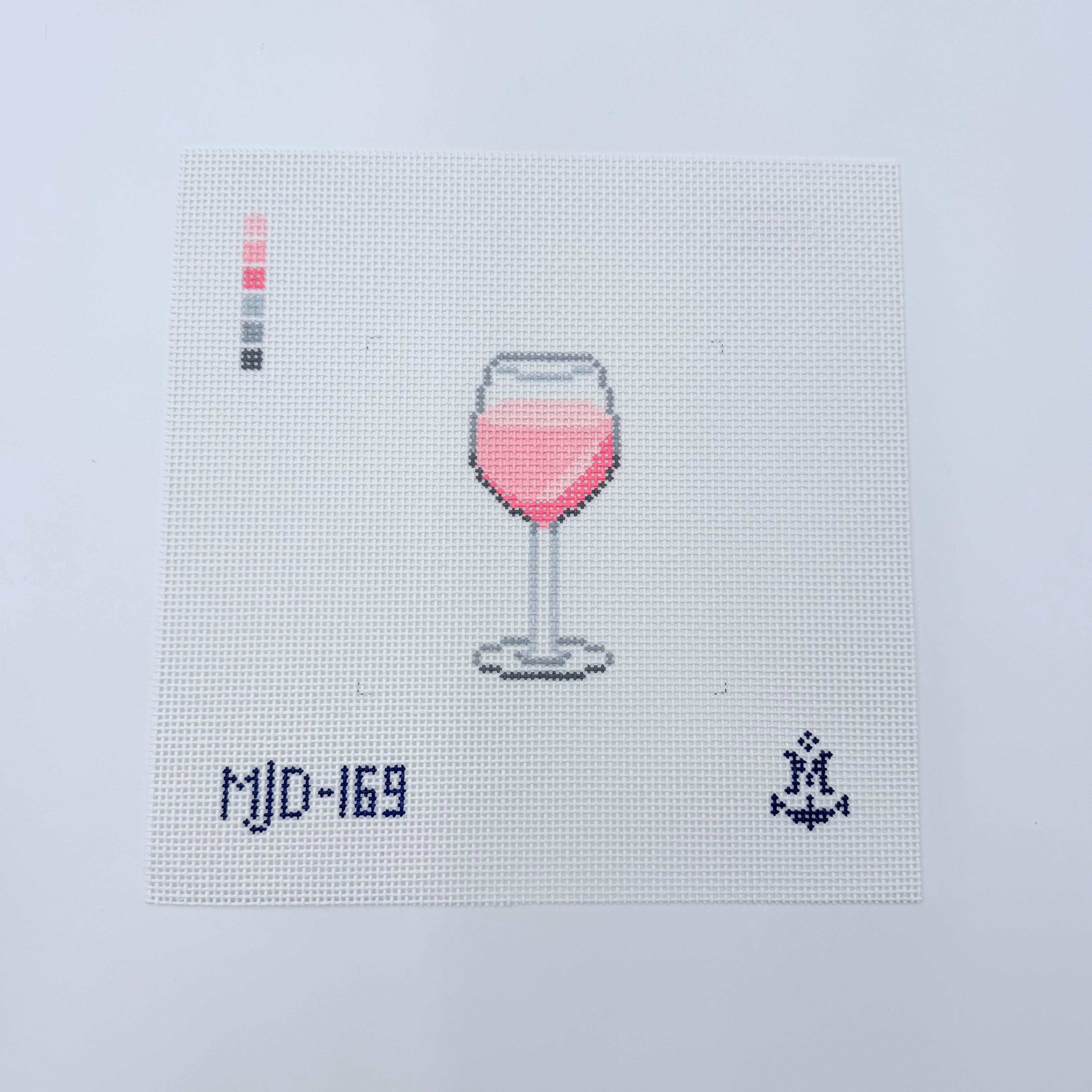 Glass of Rosé Canvas - KC Needlepoint