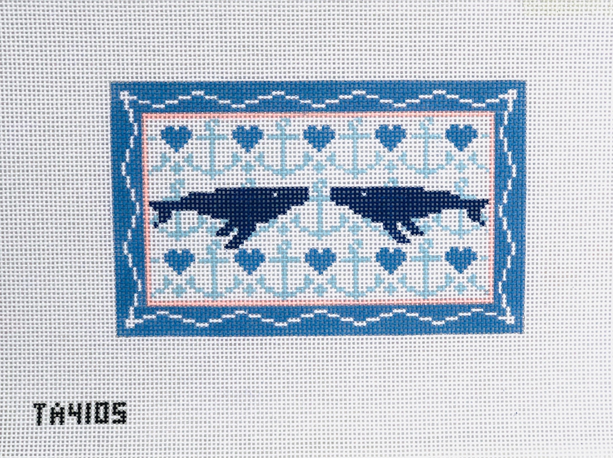 Whales Clutch Canvas - KC Needlepoint