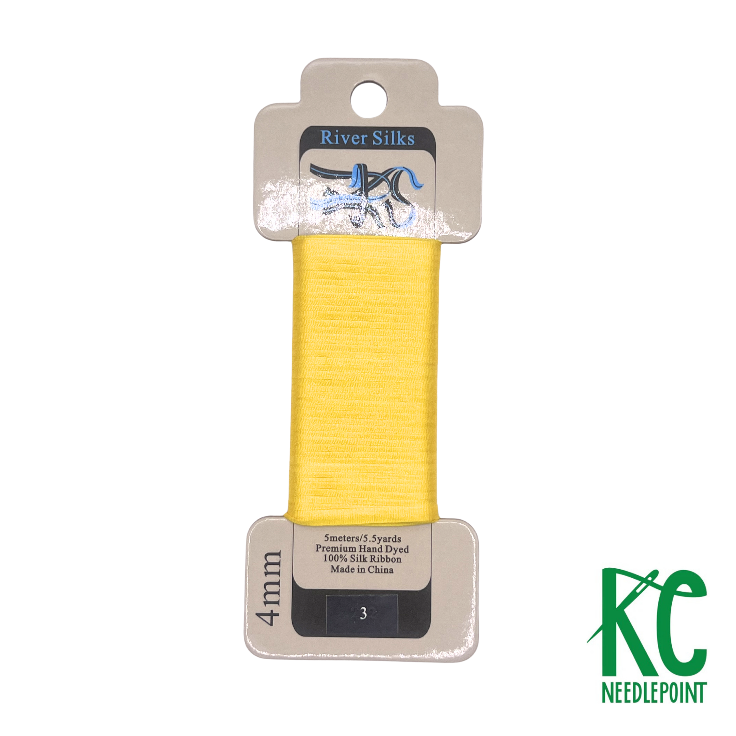 Silk Ribbon 4mm 003 Vibrant Yellow - KC Needlepoint