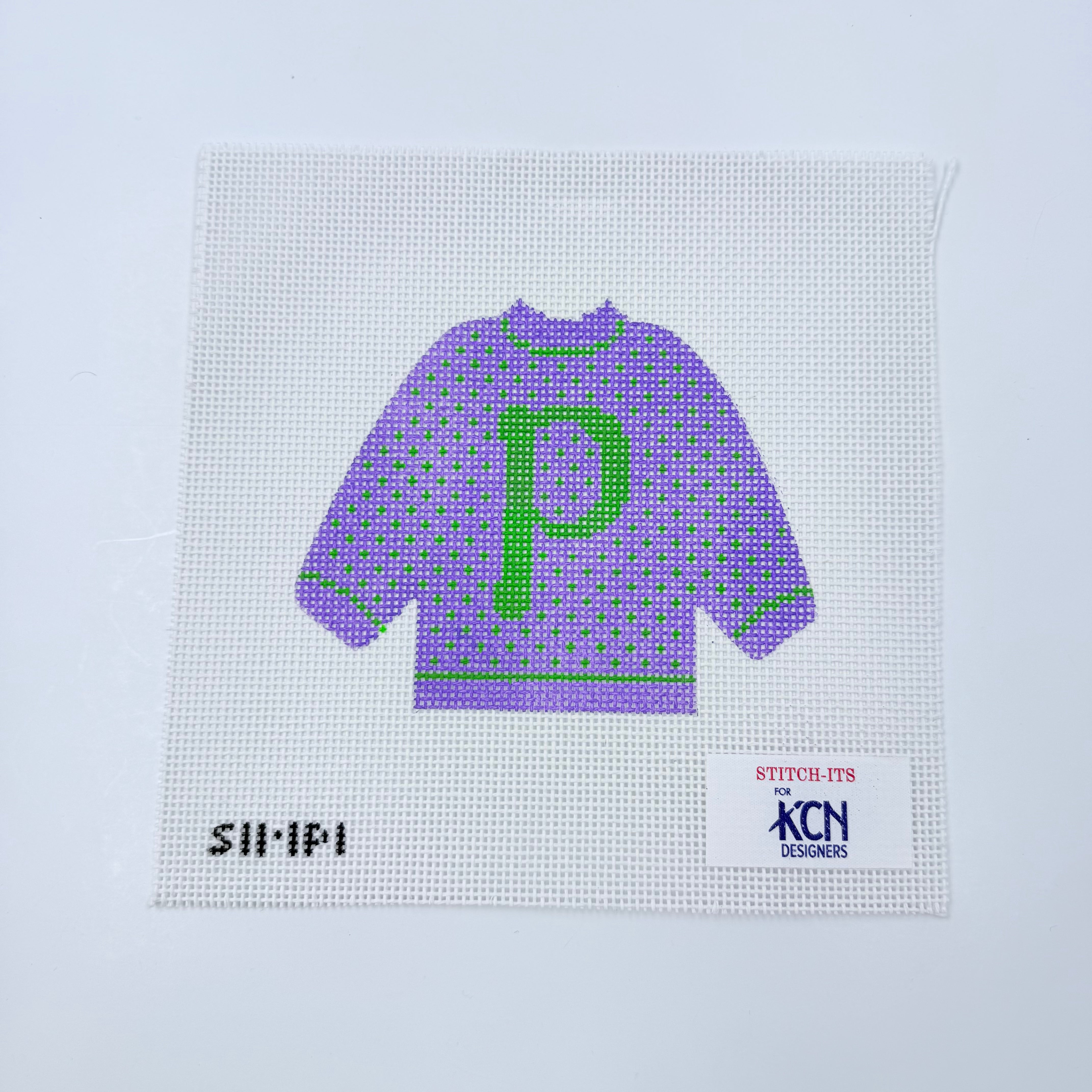 P Pullover Sweater Needlepoint Canvas - KC Needlepoint