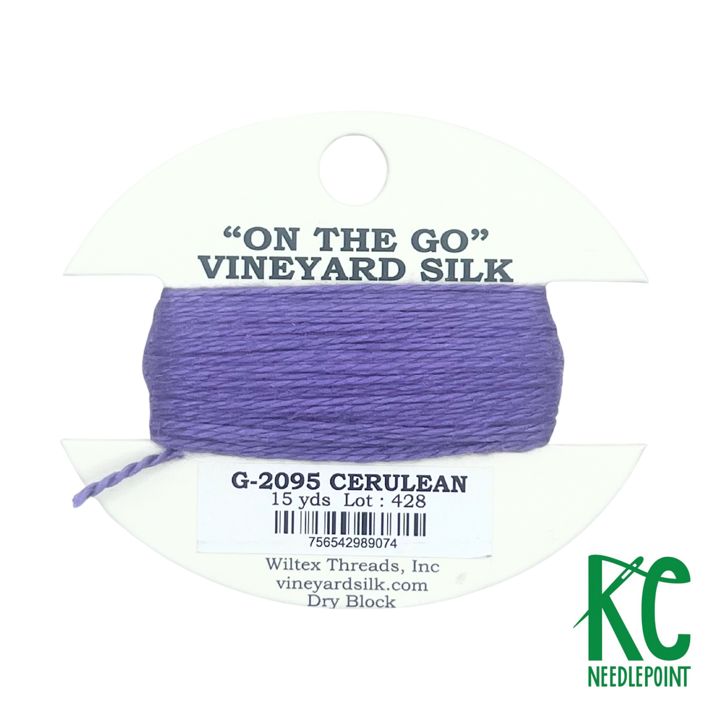 Vineyard Silk Card G2095 Cerulean - KC Needlepoint