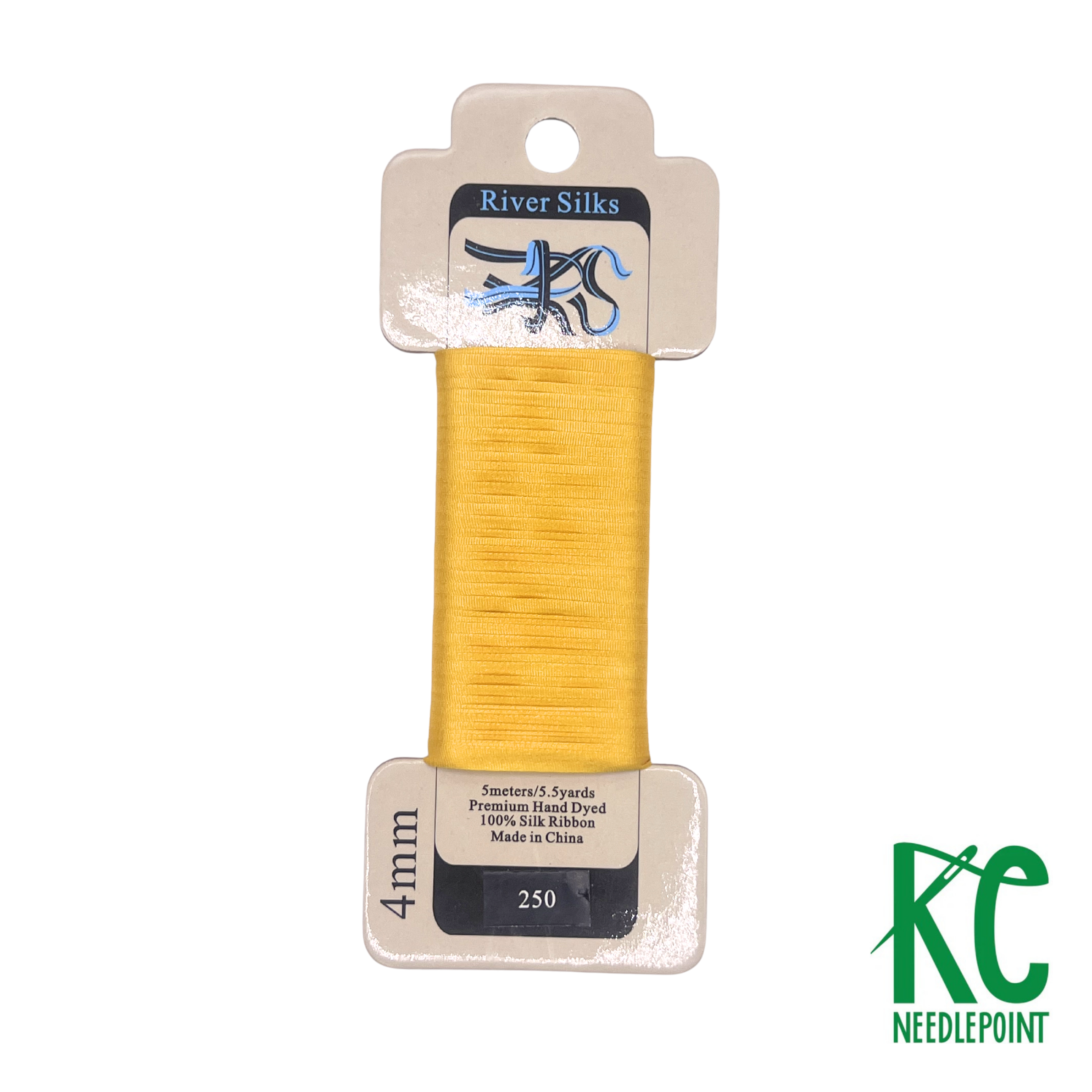 Silk Ribbon 4mm 250 Septra Yellow - KC Needlepoint
