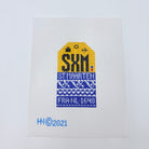 St. Maarten Vintage Travel Tag Canvas - KC Needlepoint