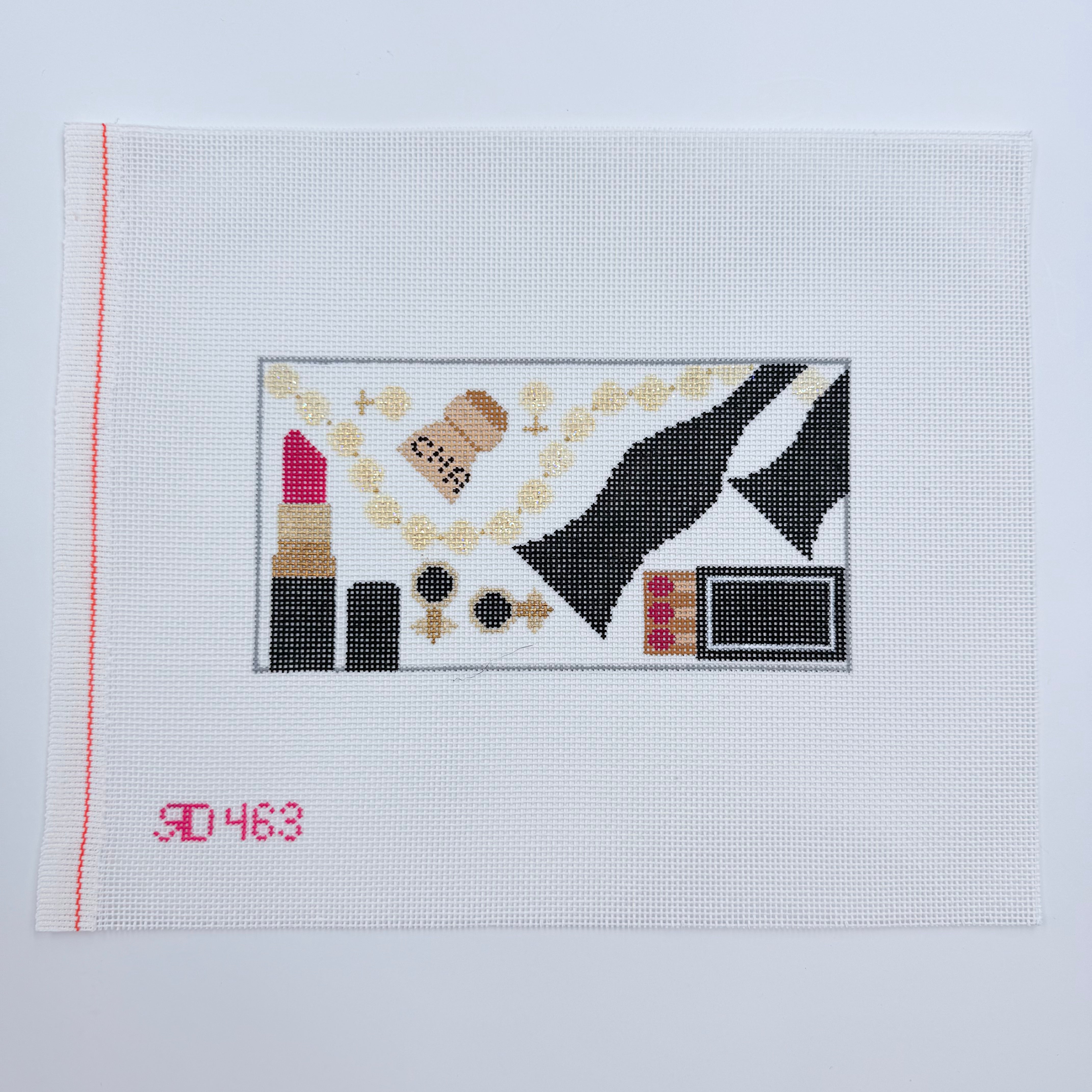 Black Tie Clutch Insert - KC Needlepoint