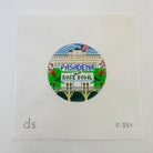 Rose Bowl Travel Round Needlepoint Canvas - KC Needlepoint