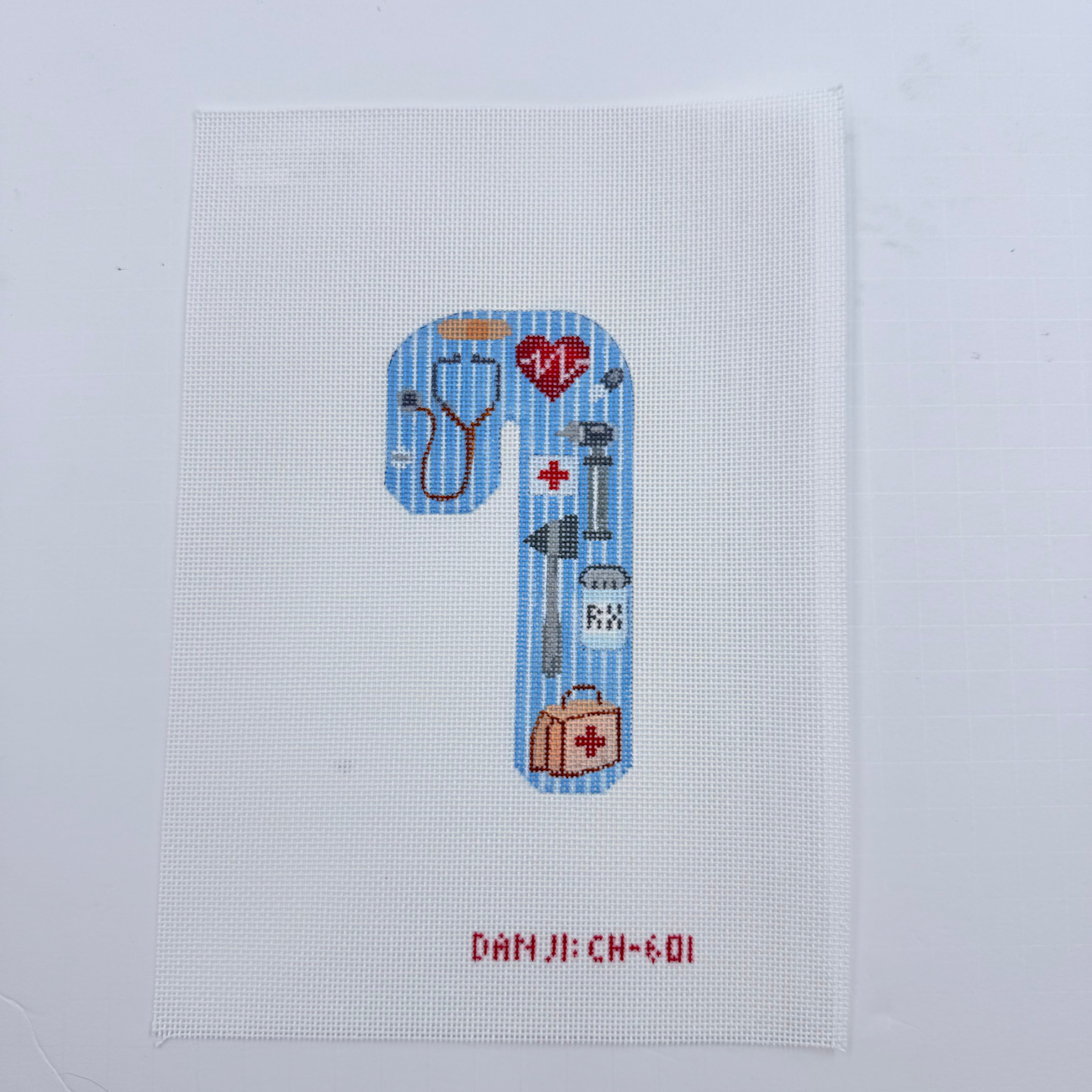 Doctor Candy Cane Canvas - KC Needlepoint