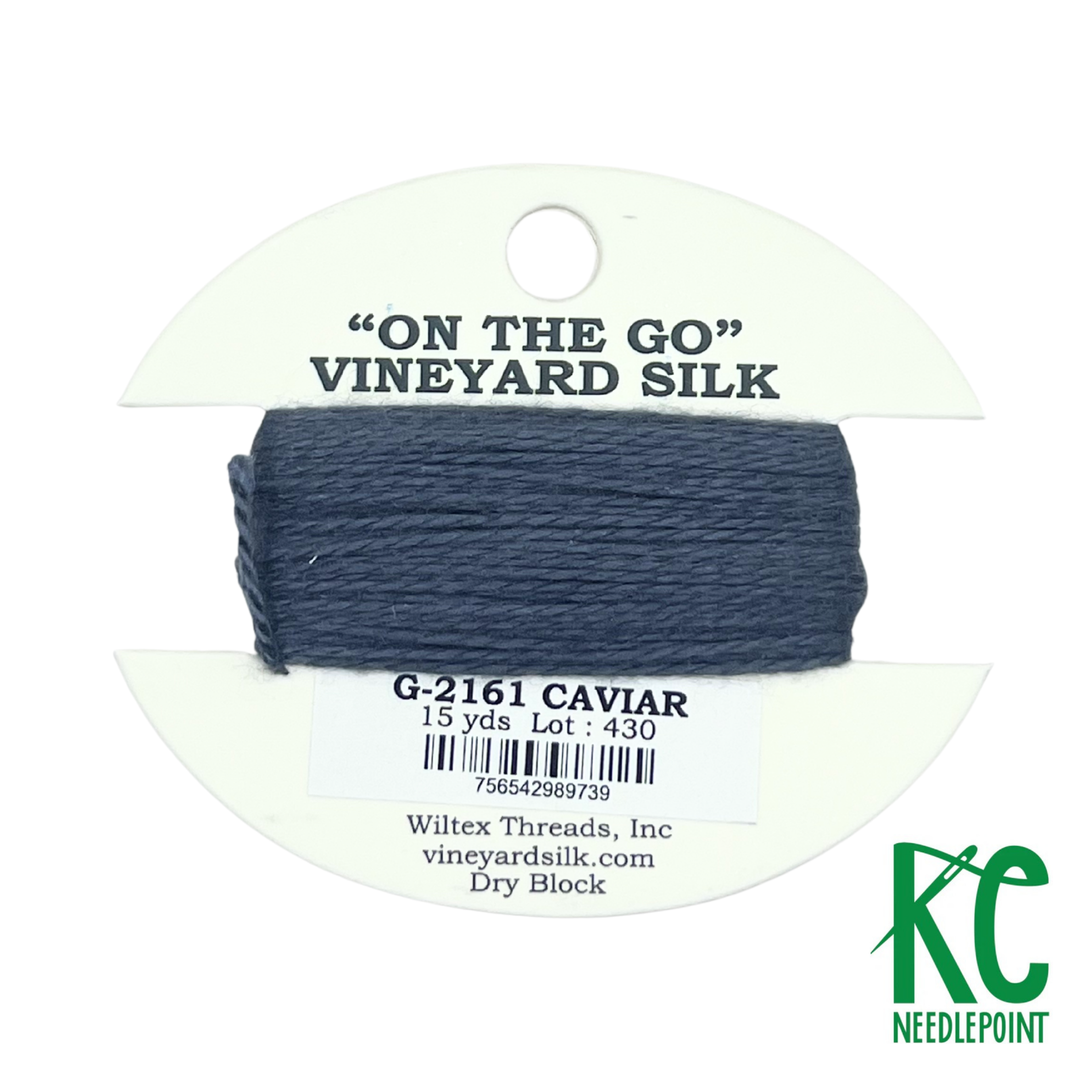 Vineyard Silk Card G2161 Caviar - KC Needlepoint
