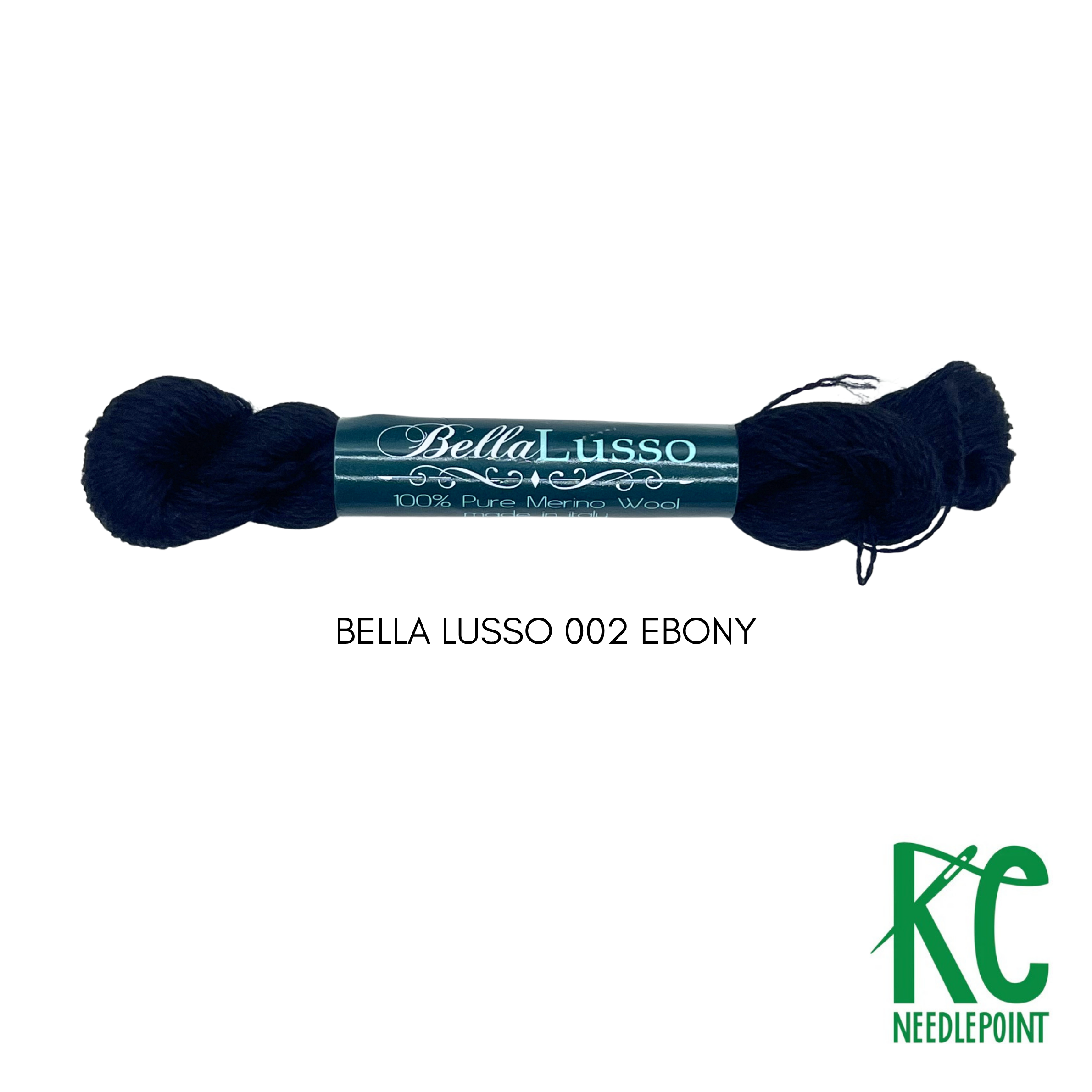 Bella Lusso Merino Wool 002 Ebony - KC Needlepoint