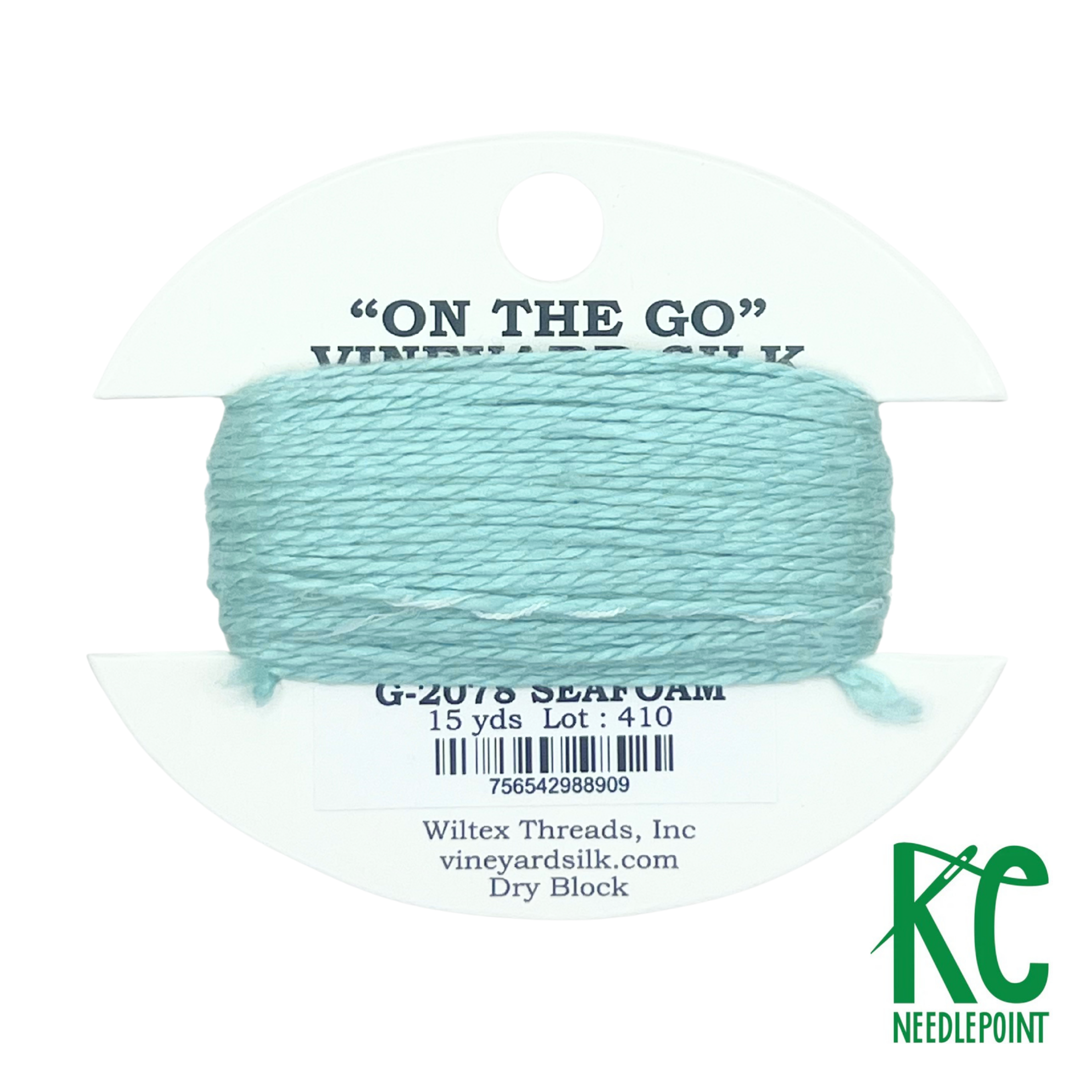 Vineyard Silk Card G2078 Seafoam - KC Needlepoint