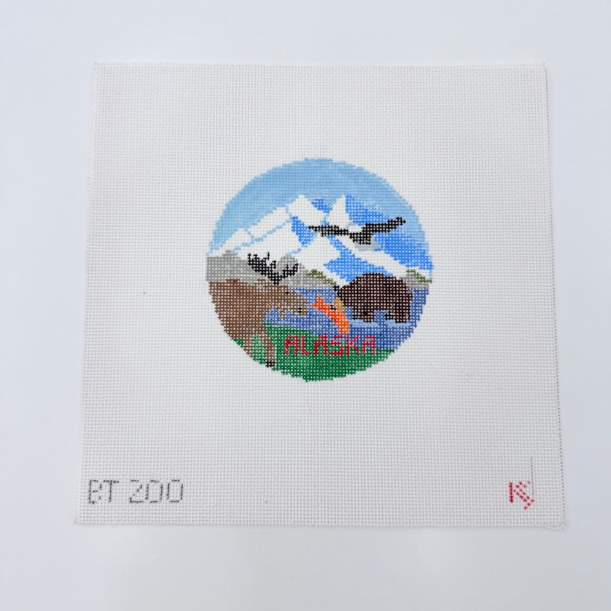 Alaska Travel Round - KC Needlepoint