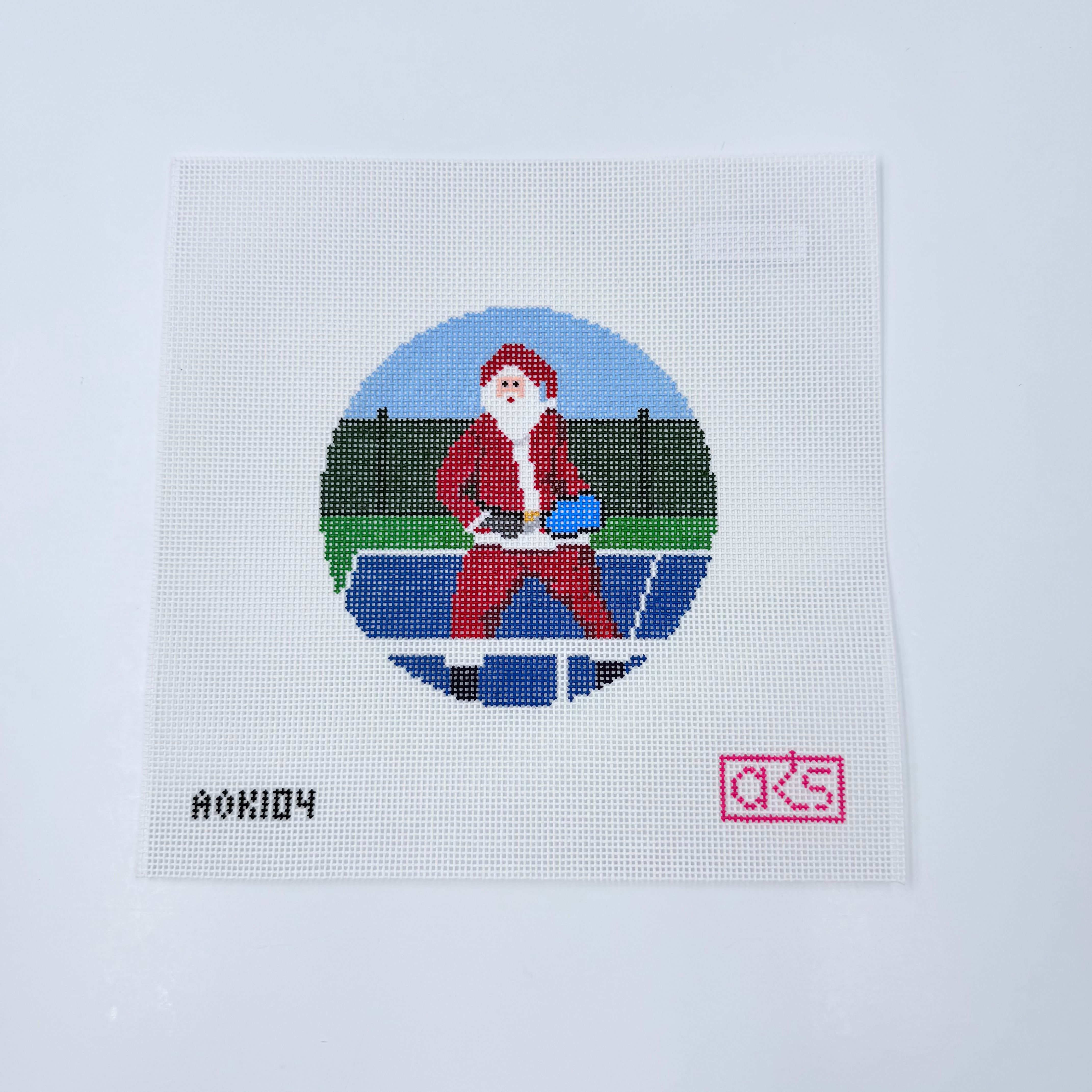 Pickleball Santa Canvas - KC Needlepoint