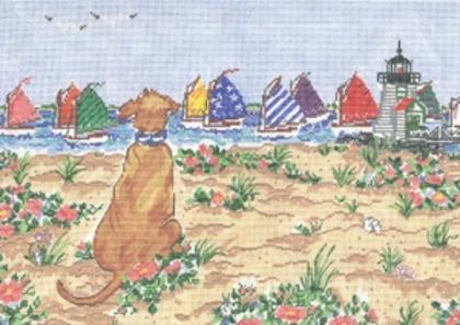 Rainbow Fleet Observer Needlepoint Canvas - KC Needlepoint