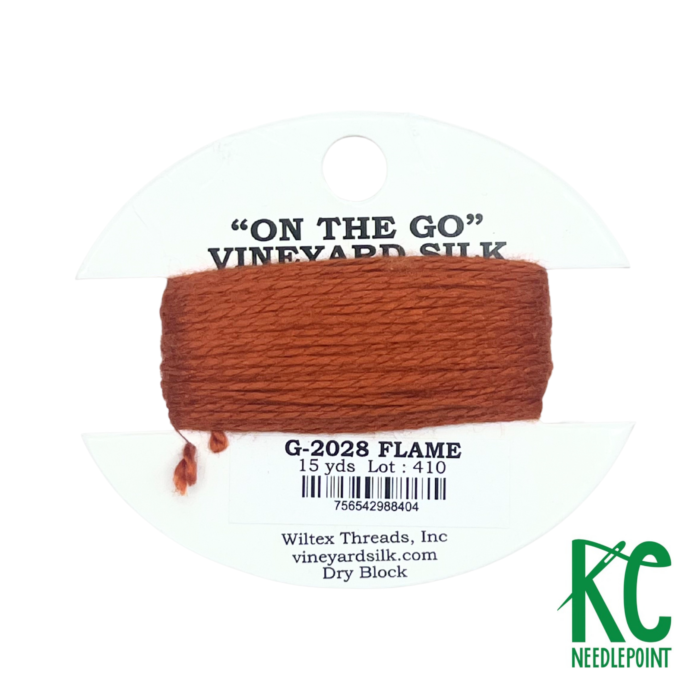 Vineyard Silk Card G2028 Flame - KC Needlepoint