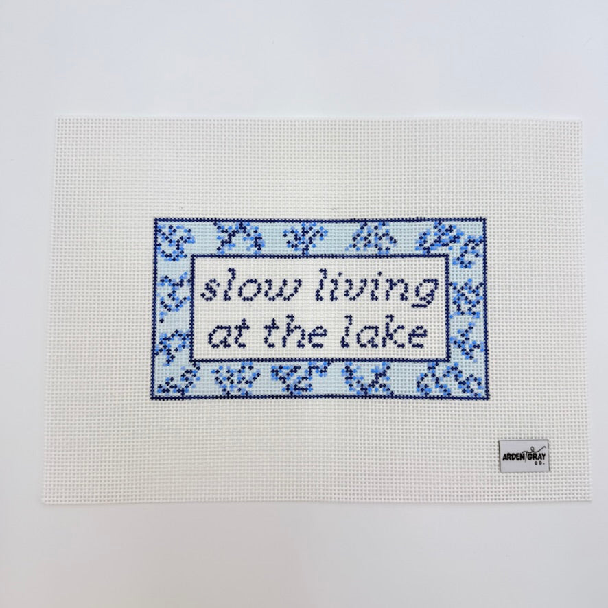 Slow Living at the Lake Canvas - KC Needlepoint