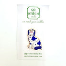 Blue Staffordshire Dog Needle Minder - KC Needlepoint