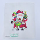 Squatty Santa with Sports Canvas - KC Needlepoint