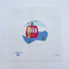 Gondola with Skis Canvas - KC Needlepoint