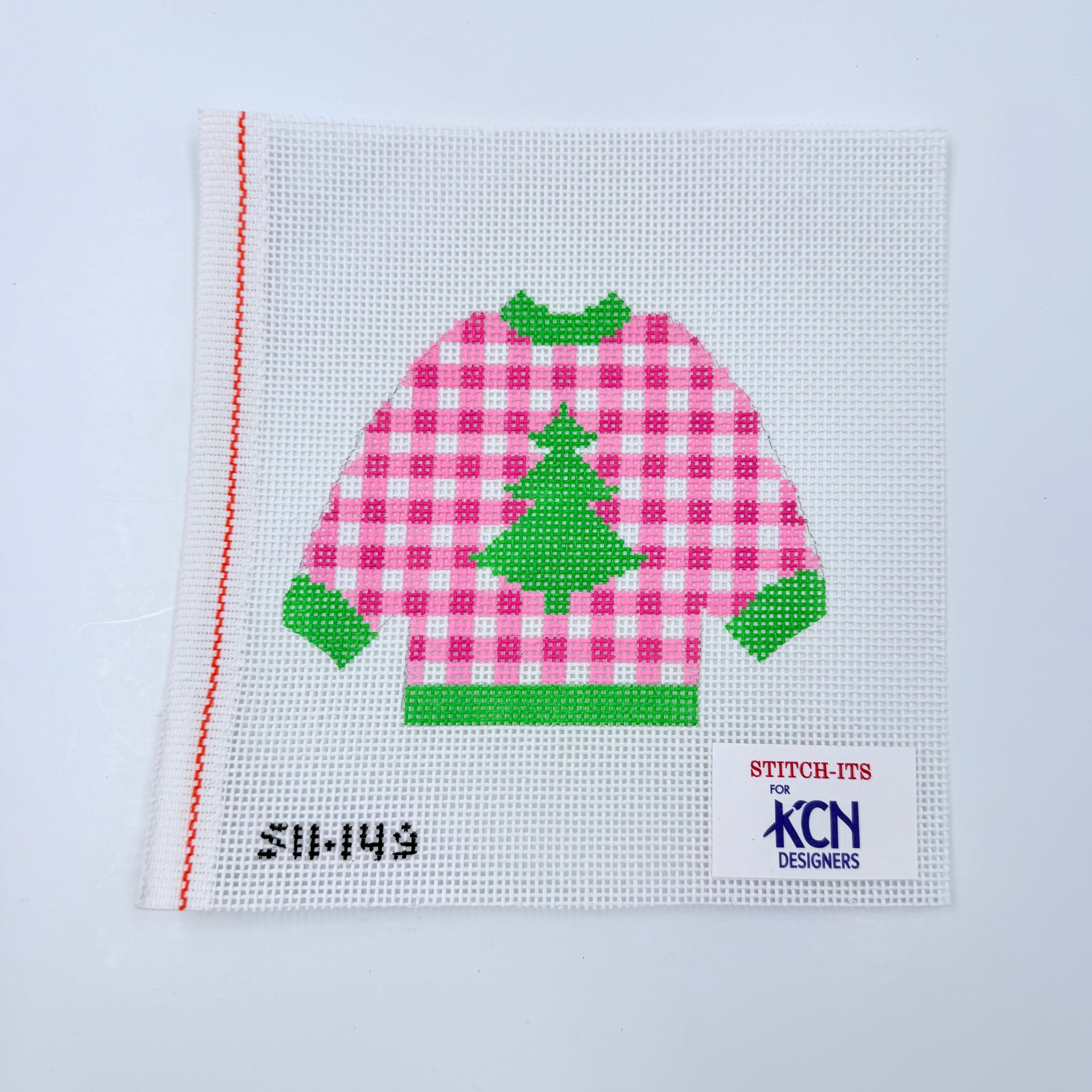 Check Tree Pullover - KC Needlepoint