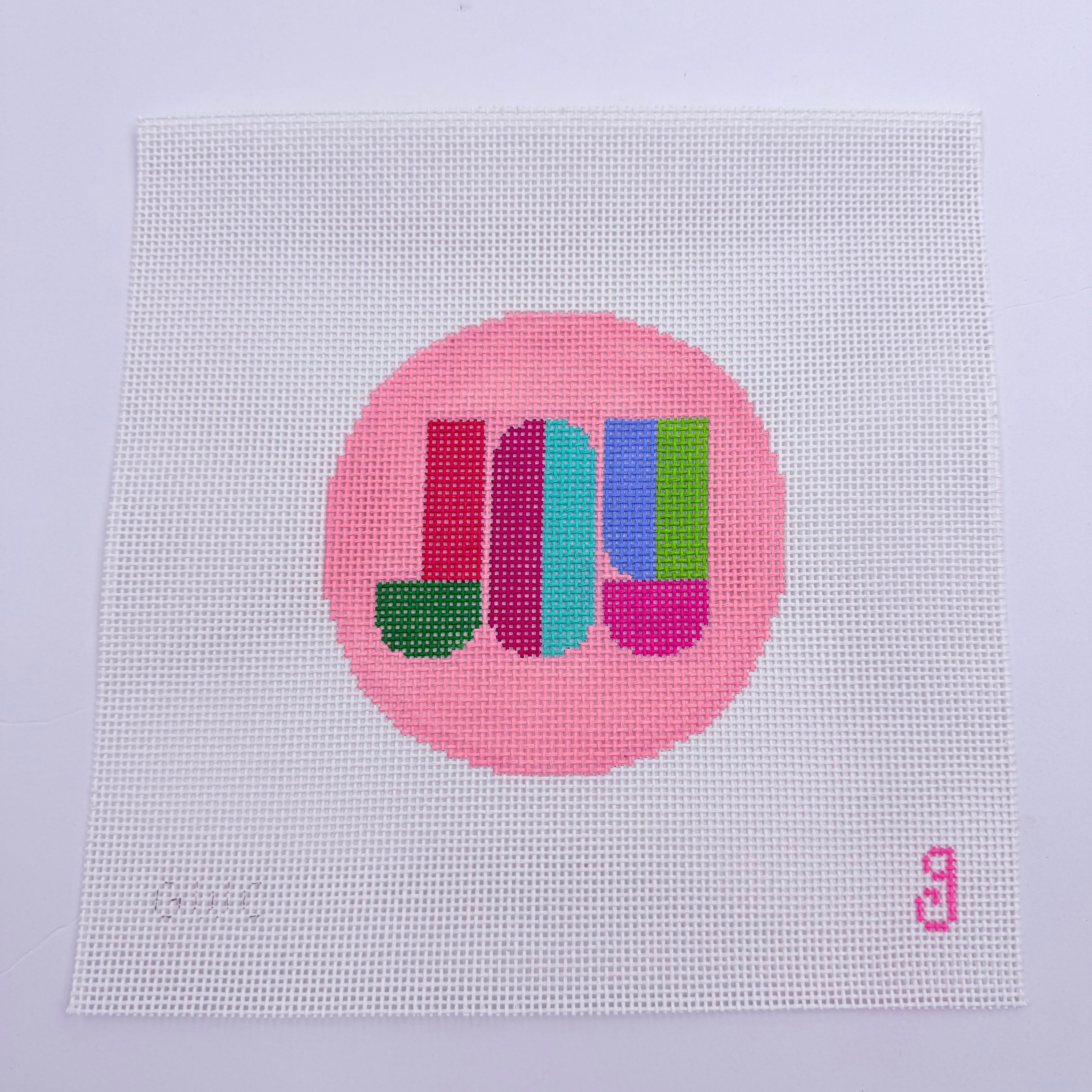 Joy Round Canvas - KC Needlepoint