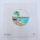 Barbados Travel Round Canvas - KC Needlepoint