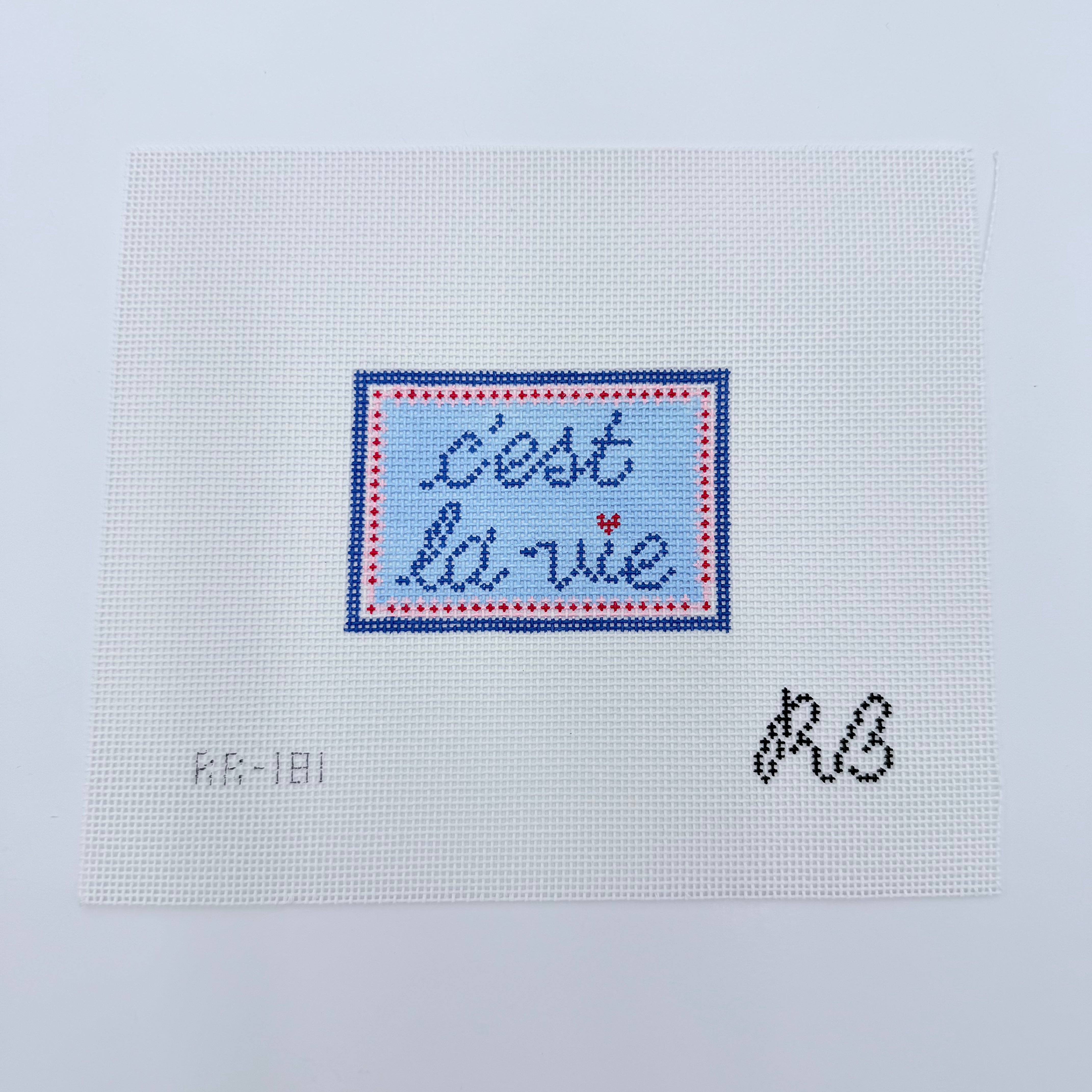 C'est La Vie Canvas - KC Needlepoint