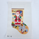 Santa with Castle Stocking Canvas - KC Needlepoint