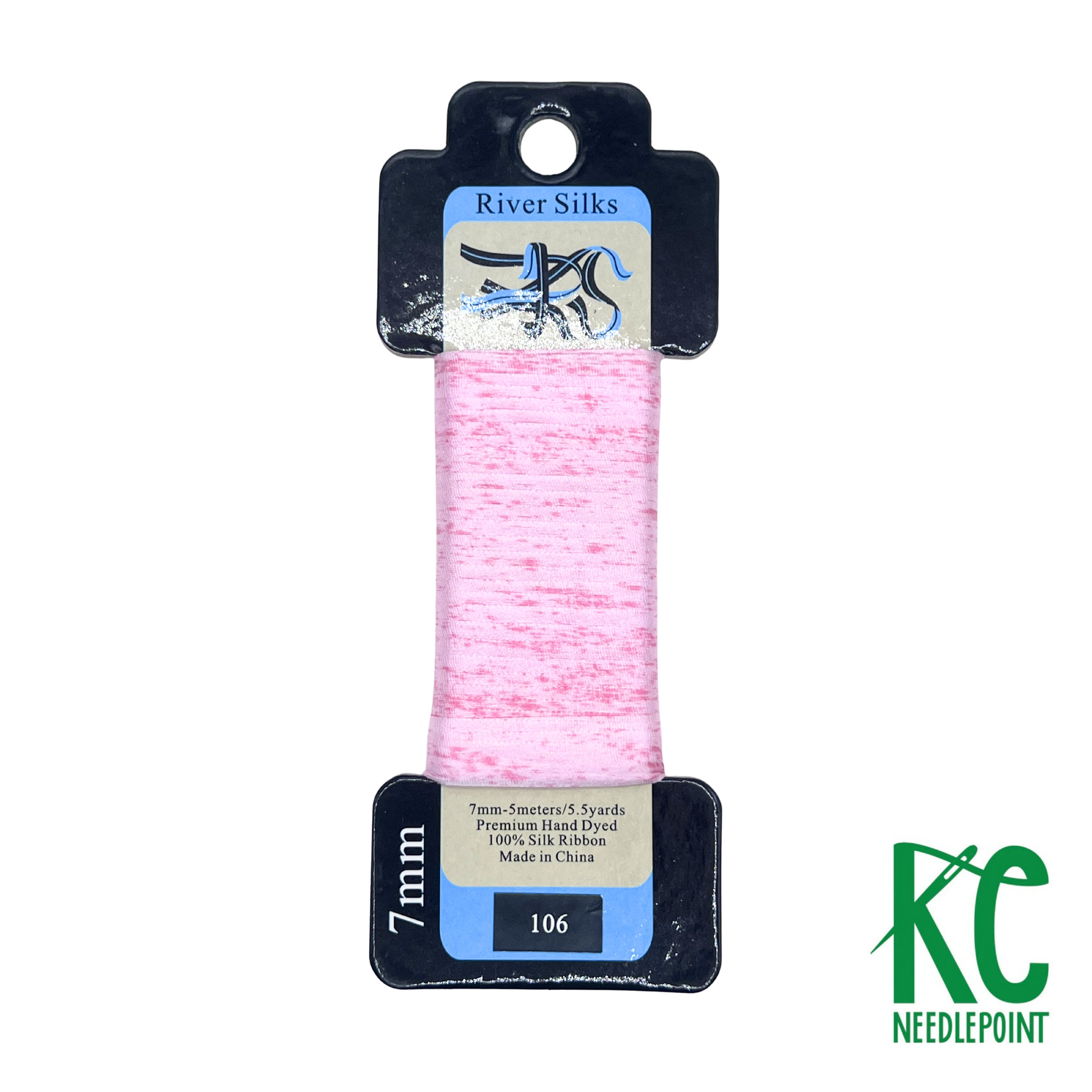 Silk Ribbon 7mm 106 Overdyed Orchid Pink - KC Needlepoint