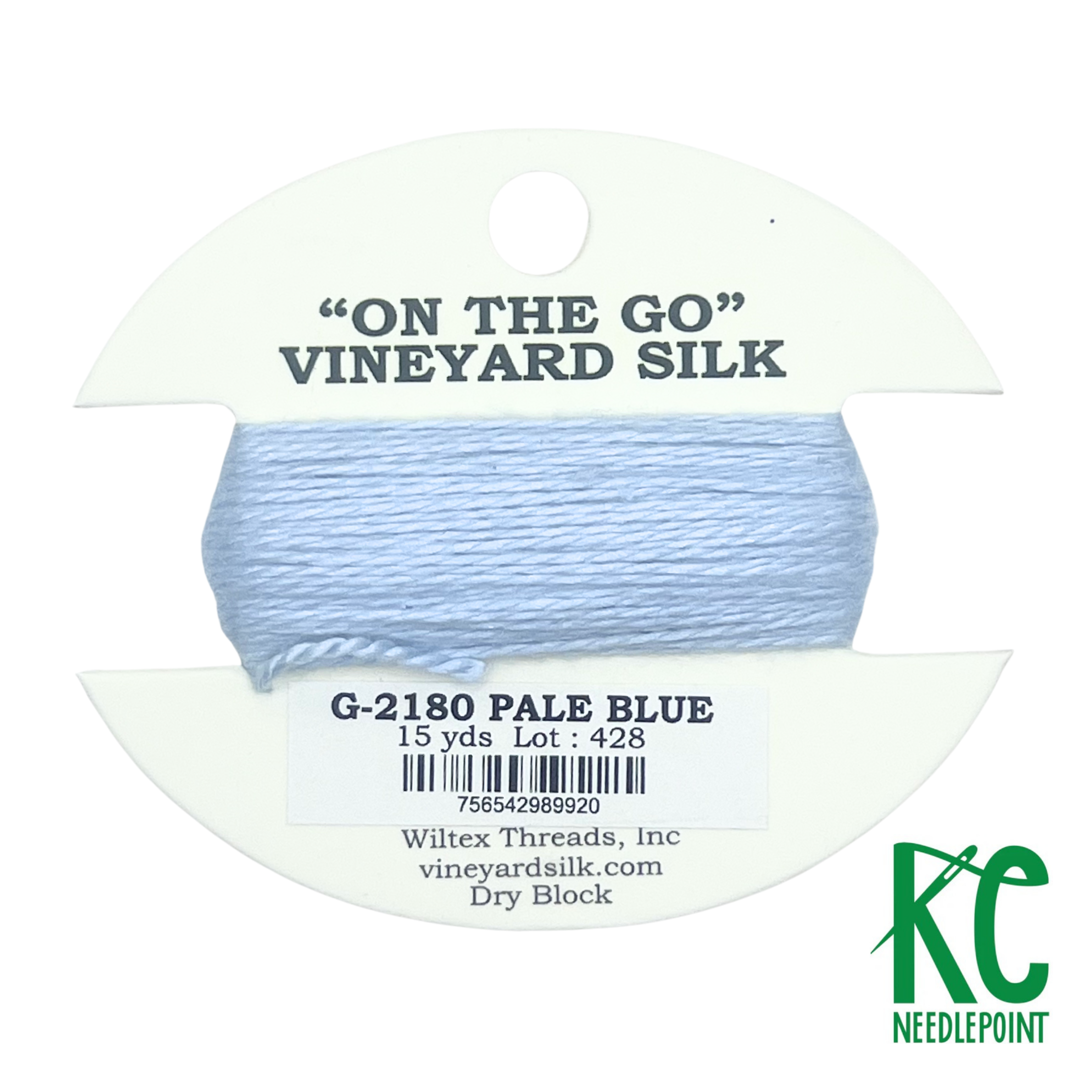 Vineyard Silk Card G2180 Pale Blue - KC Needlepoint